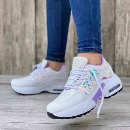 Mode Frau Vulkanisieren Plattform Casual Sneakers Frauen Wohnungen Mesh Atmungsaktiv Laufschuhe Wanderschuhe Chunky Sommer Sport Schuh