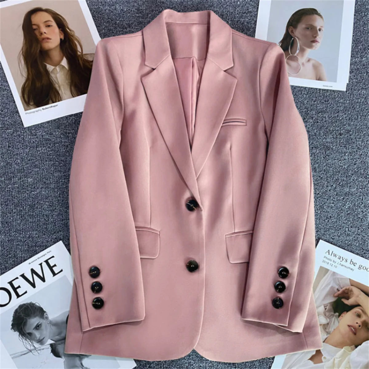 Veste de mode coréenne pour femmes, blazers, vêtements d'extérieur, printemps-automne 2024, nouvelle veste pour femmes, chic, élégant, décontracté, sport, costume féminin