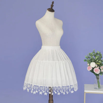 Petticoat Lolita Daily Adjustable Star Fishbone Petticoat Summer Dream Weaving Garden Lolita Violence Flower Petticoat