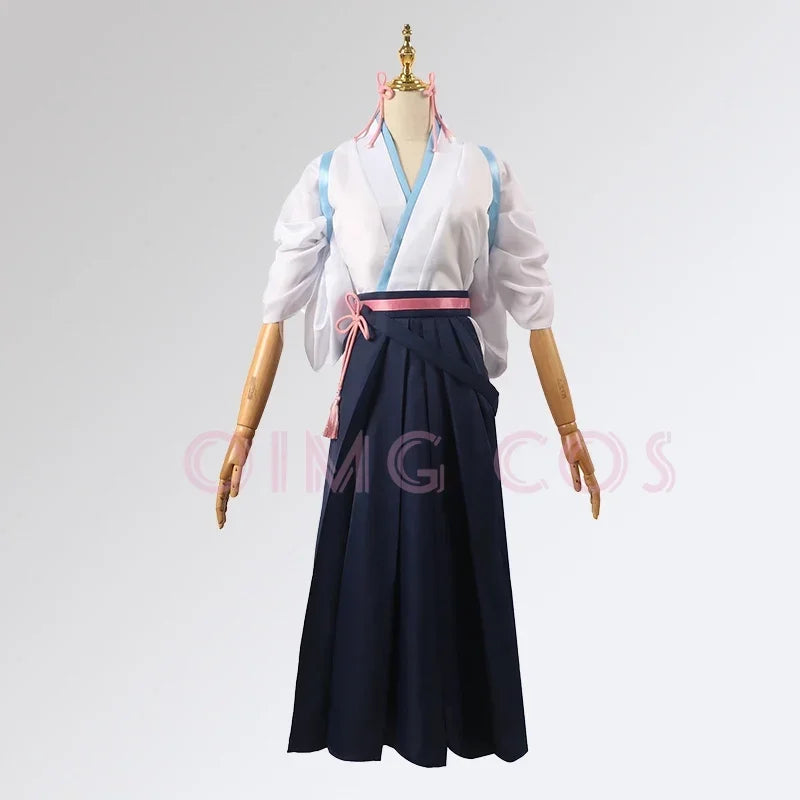 Genshin Impact Kamisato Ayaka Cosplay Kendo uniforme Costume Jacquard Tissu Uniforme Halloween Costumes Frostflake Heron