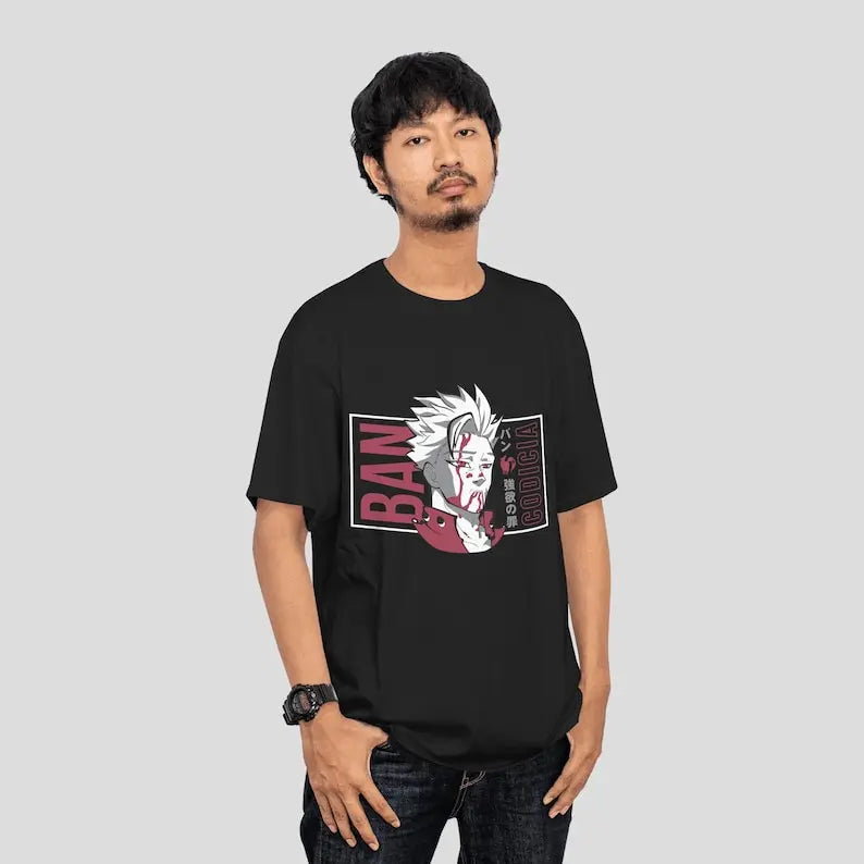 Nanatsu no Taizai T-Shirt, Manga, Meliodas, Ban, Escanor, T-Shirt, Aesthetic,