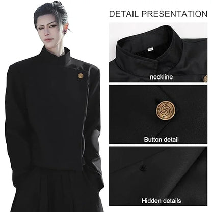 Costume de Cosplay Gojo Satoru pour homme, tenue de Cosplay Jujutsu Kaisen et lunettes de soleil, uniforme de Cosplay Geto Suguru