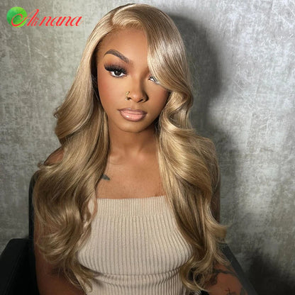 Aschblond gefärbte 13x4 13x6 Lace Frontal Perücke Body Wave Echthaar Perücken für Frauen 180% Dichte Vorgezupft 5x5 Lace Closure Perücke