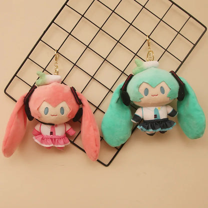 Porte-clés en peluche Hatsune Miku 15 cm Collection d'anime Miku mignon Jouets périphériques Sac Pendentif Décoration Jouets Cadeau pour petite amie