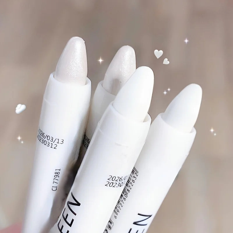 1 bâton de surligneur scintillant, crayon à paupières blanc pailleté pour les yeux brillants, surligneur de maquillage à effet éblouissant