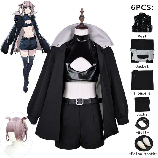 Anime Cosplay Yofukashi no Uta Nazuna Nanakusa Cosplay Ruf der Nacht Kostüm Perücke Made Frau Karneval Party Set