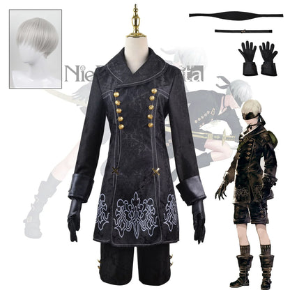 Nier Automata Cosplay Costume Yorha 9S No.9 Type S Outfit Games Suit Men Role Play Costumes Halloween Party Fancy