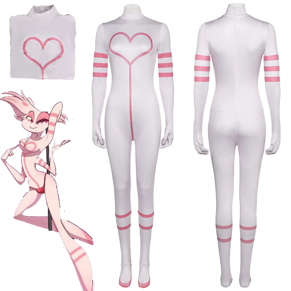 Angel Cos Dust Cosplay Cartoon Hotel Kostüm Viper Enge Lederrobe Mädchen Frauen Erwachsene Halloween Karneval Rollenspiel Anzug