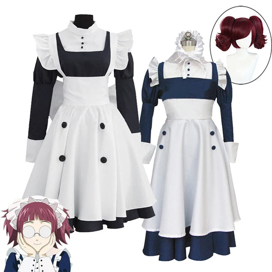 Black Butler MEY-RIN Cosplay-Kostüm, Anime-Uniform für Frauen, Halloween-Kostüme