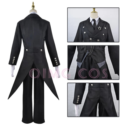 Black Butler Sebastian Michaelis Cosplay Sebas Kostüm Japanischer Anime Karneval Party Uniform Schwalbenschwanz