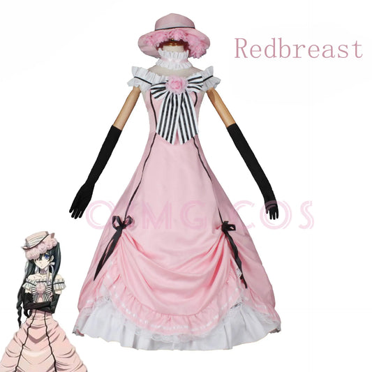 Black Butler Ciel Phantomhive Robin Kleid Cosplay Kostüm Japanische Anime Karneval Party Uniform