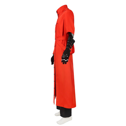 New Anime Trigun Vash The Stampede Cosplay Costume Long Red Windbreaker Coat Uniform Adult Man Halloween Carnival Suit prop