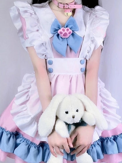 Costumes de Cosplay Lolita Maid à la mode, uniforme d'écolière mignon et doux, vêtements de spectacle d'animation sur scène, chemise coquine et sexy