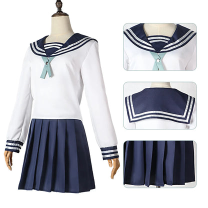 Anime Amanai Riko Cosplay Sailor JK Anzug Kleid Outfit Uniform Sets Halloween Frauen Mädchen Kostüm