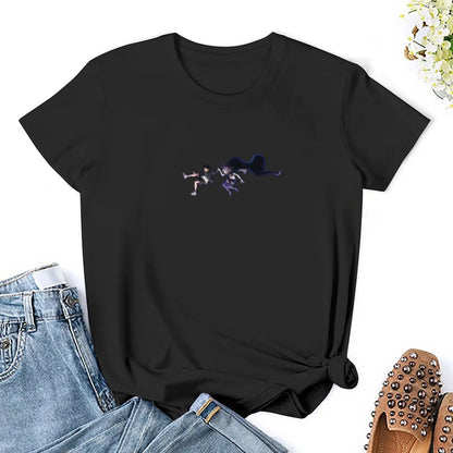 Call of the Night Scene T-Shirt Übergrößen Tops Schwergewichte Funnys Damen Sommerblusen 2024