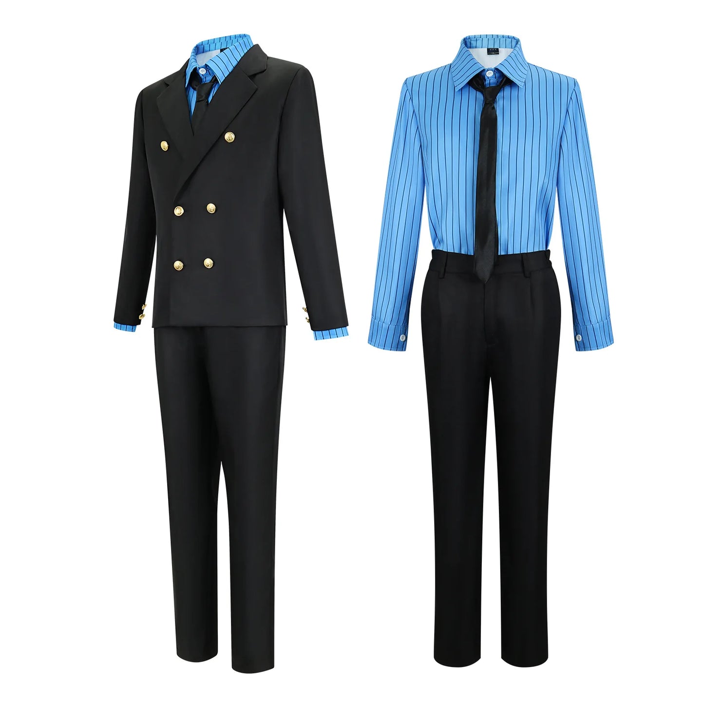 Costume de Cosplay Sanji Anime Vinsmoke pour homme et femme, ensemble de 4 pièces, haut + pantalon + manteau + nœud papillon, jaune, pour Halloween et Noël, 2 ans