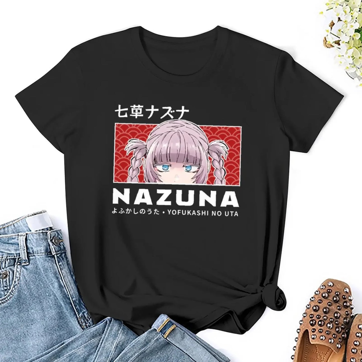 Ruf der Nacht - Nazuna peeker T-Shirt süße Kleidung Dame Kleidung Frauen Kleidung