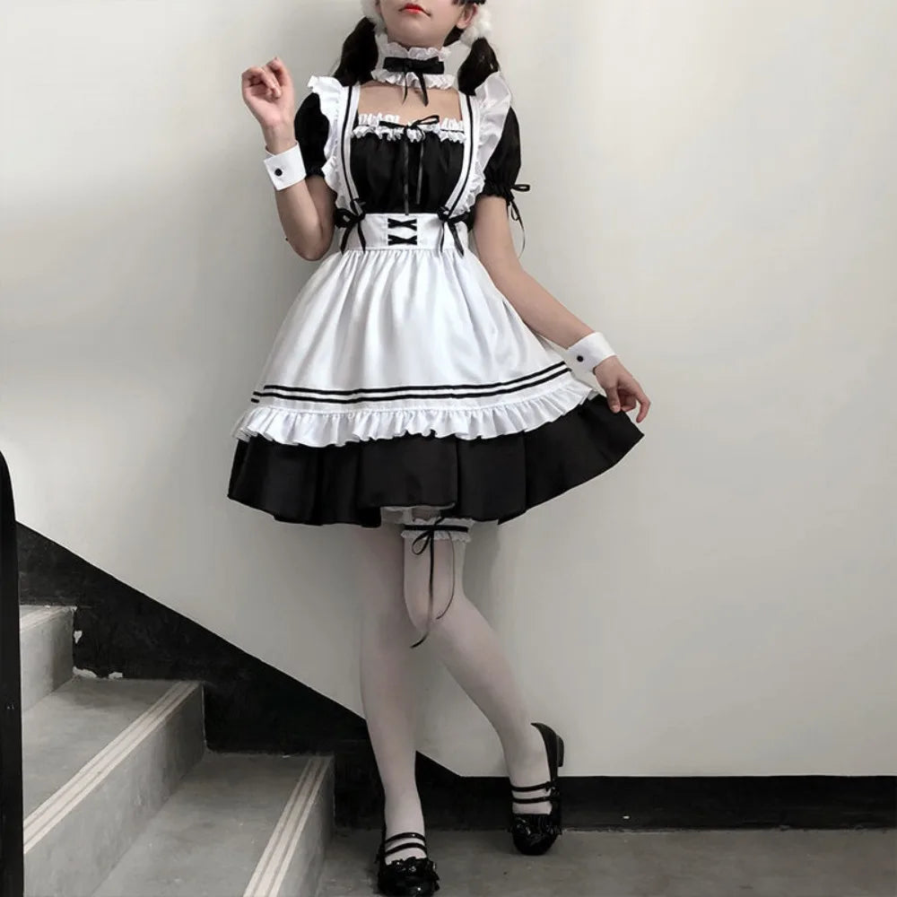 2024 Noir Mignon Lolita Cosplay Costume Animation Show Outfit Maid Costumes Filles Femmes Belle Robe De Femme De Chambre Vêtements