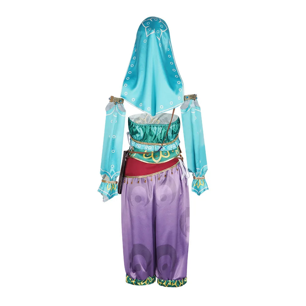 Costume d'Halloween de pirate de jeu pour femmes Breath the Wild Gerudo ensemble complet tenue de tenue lien de tenue Cosplay costume complet pour femmes désert