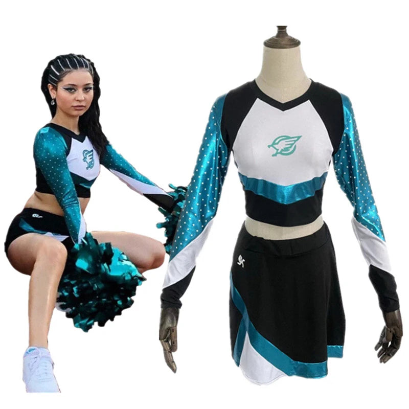 Uniforme de pom-pom girl Euphoria Tenue Maddy Perez Filles du lycée Femmes Équipe de sport musical Costume de pom-pom girl