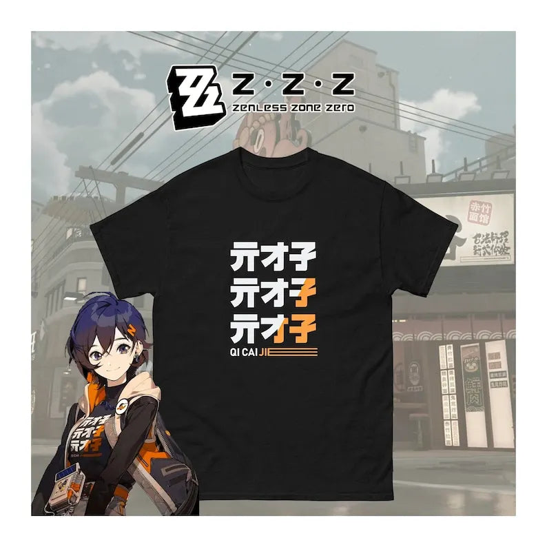 Zenless Zone Zero MC Belle Tee ZZZ Gaming tee T-shirt graphique animé Gacha Gaming Merch Gift Zenless Cosplay T-shirt unisexe