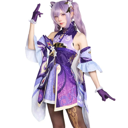 Keqing Cosplay Genshin Impact Costume Adult Carnival Uniform  Anime Halloween Party Costumes Masquerade Women Game