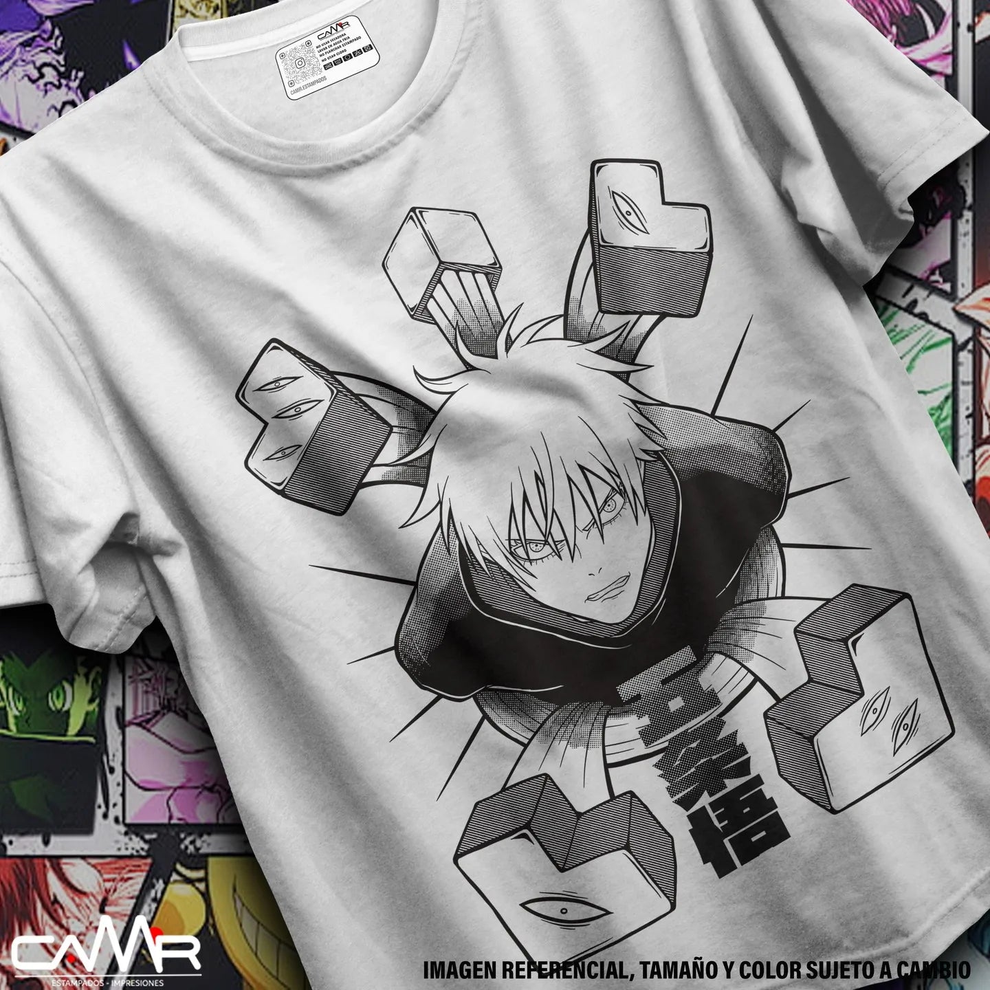 T-shirt Gojo Satoru Jujutsu Kaisen Manga Anime Horreur Drôle Cadeau T-shirt Toutes tailles