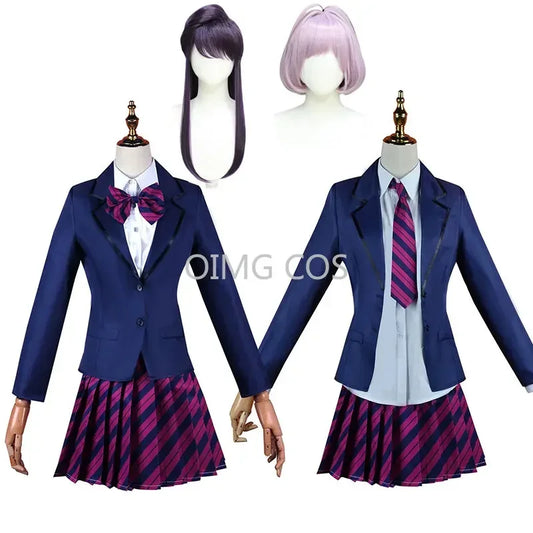 Komi Can't Communicate Komi Shoko Osana Najimi Cosplay Kostüm Outfits Hemd Krawatte Kurze Perücke Hals Frauen Anime Uniform Halloween