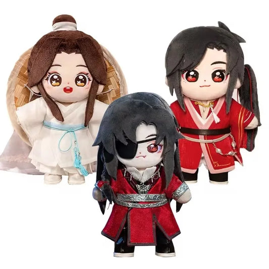 Anime Tian Guan Ci Fu Officiel Original Xie Lian/Hua Cheng Peluche Poupée 20cm Posture debout Poupées MDZS Cadeaux Halloween Vacances