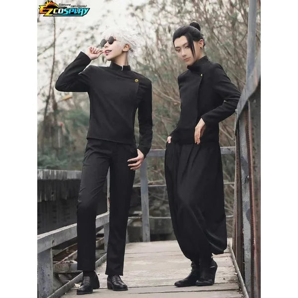 Geto Suguru Cosplay Anime Jujutsu Kaisen Cosplay Adulte Hommes Chemise Pantalon Perruque Lycée Halloween Uniforme Ensemble Complet