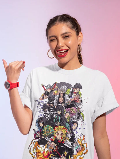 Hashira T-Shirt Demon Slayer Kimetsu No Yaiba Tengen Rengoku T-Shirt doux toutes tailles