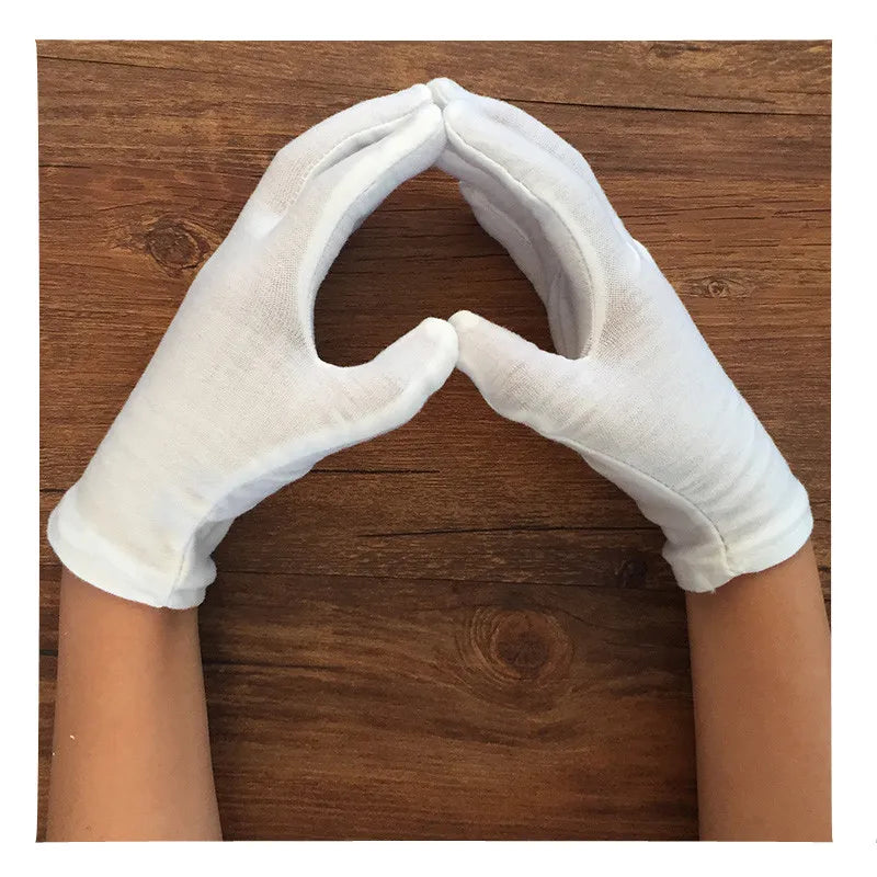 2 paires de gants en coton blanc pour enfants, gants de danse blancs pour garçons et filles, gants d'étiquette blancs pour enfants R263