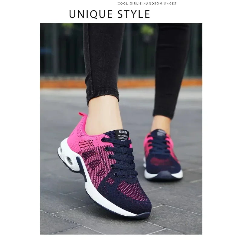 Herbst Neue Laufschuhe Damen Air Kissen Schuhe Weiche Sohle Casual Sneakers