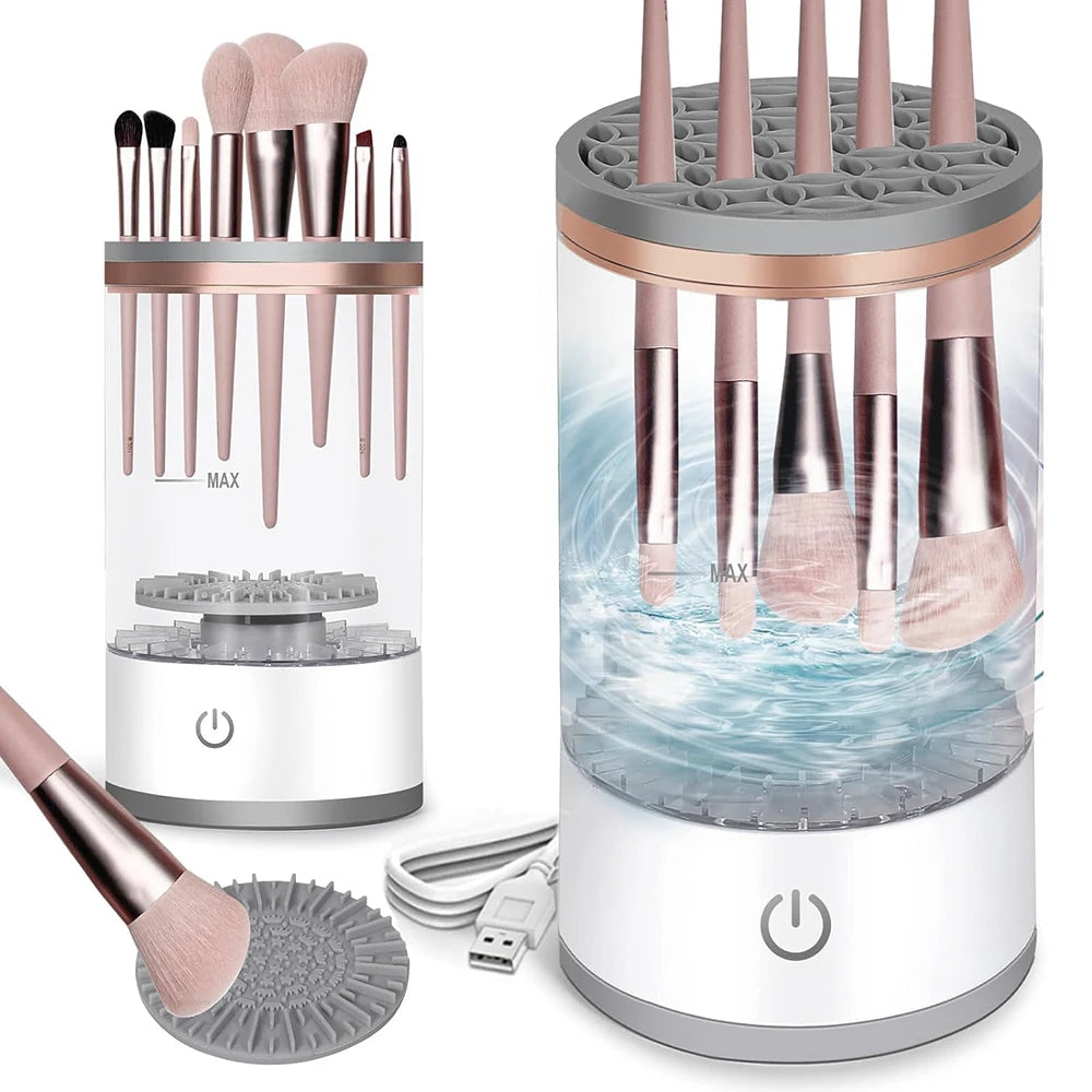 Makeup Brush Cleaner Automatic Rotating Makeup Brush Cleaner USB Portable Electric Cosmetic Makeup Brush Rotary Washing Machine