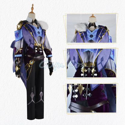 Genshin Impact Kaeya Cosplay Costume Uniforme Perruque Anime Halloween Costumes de Haute Qualité pour Hommes Jeu