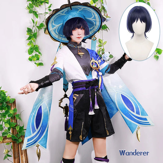 Genshin Impact Wanderer Kunikuzushi Cosplay Costume Uniforme Anime Halloween Costumes Femmes Fatui Scaramouche Balladeer