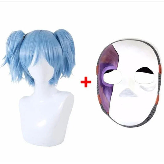 Anime-Spiel Sally Face Cosplay Maske Sally Masken und Perücke Sallyface Cosplay Perücke Halloween Requisiten Zubehör Party Kostüm Maske