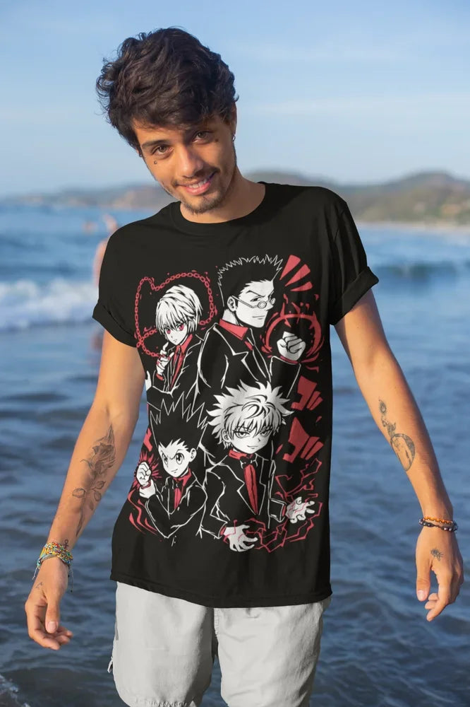 T-Shirt mit Anime-Grafik, Hunter Gon Killua, weiches T-Shirt