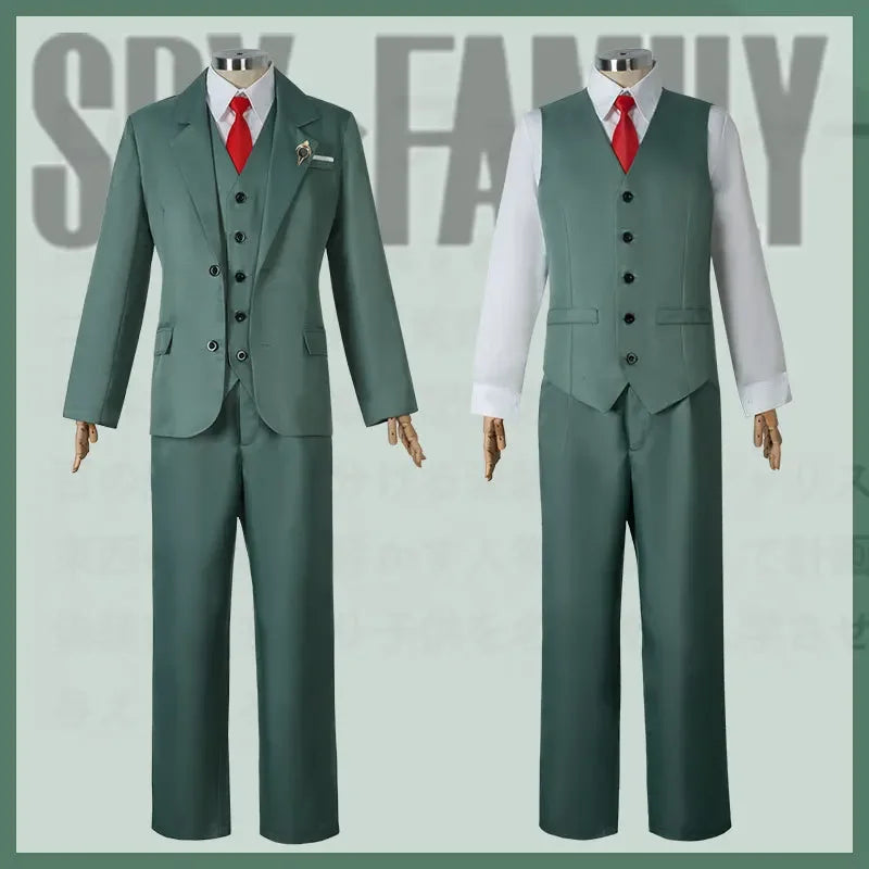 Costume d'uniforme de cosplay de la famille d'espionnage d'anime Loid Forger, costume et cravate pour hommes, chemise blanche