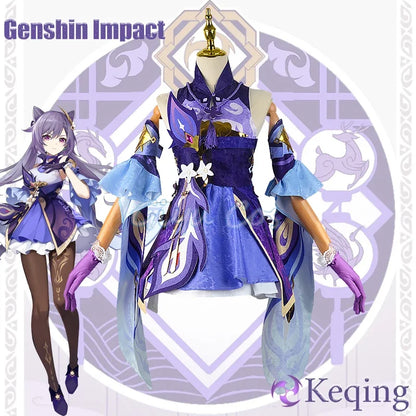 Keqing Cosplay Genshin Impact Costume Adult Carnival Uniform  Anime Halloween Party Costumes Masquerade Women Game