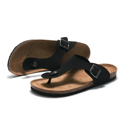 CEVABULE Herren Kork Sandalen Flip-Flops Strand Wasser Kiefer Frauen weibliche Slipper für Sommerschuhe KWN