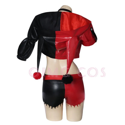 Harley Quinn Cosplay Costume Carnaval Uniforme Perruque Anime Halloween Costumes Femmes Jeu