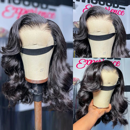 Body Wave 250 % kurzer Bob, 13 x 4 Frontal-Perücke aus menschlichem Haar, 13 x 6 HD, transparente Spitze vorne, Bob-Perücken, brasilianische 5 x 5 Verschluss-Perücke für Frauen