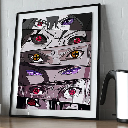 1pc Anime Eye Art Print Poster Abstrait Toile Peinture Intérieure Gamer Enfants Chambre Décorative Mur Photo Moderne Salon