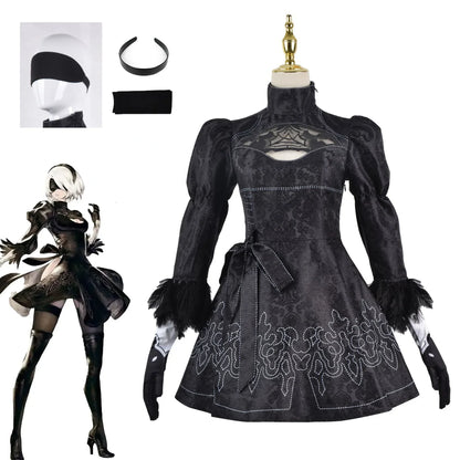 Nier Automata Cosplay Costume Yorha 2B sexy Outfit Games Suit Women Role Play Costumes Girls Halloween Party Fancy Dress