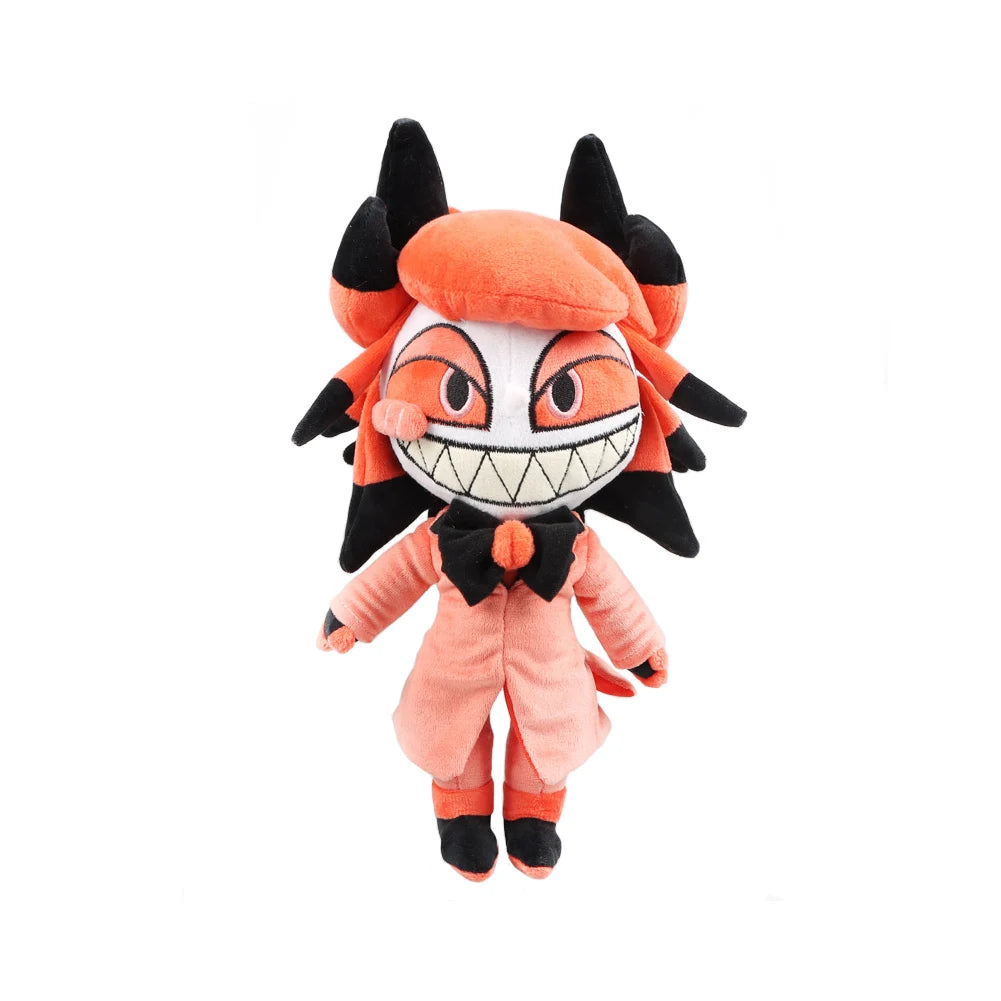 Alastor Lucifer Cosplay Hotel Plüsch Angel Dust Cartoon Maskottchen Kostüm Weiche Angefüllte Puppen Geburtstag Weihnachtsgeschenke