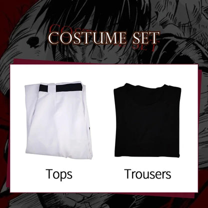 Anime Jujutsu Kaisen Staffel 2 Toji Fushiguro Cosplay Kostüm Perücke Uniform Zauberer Killer Halloween Kostüm für Frauen Männer