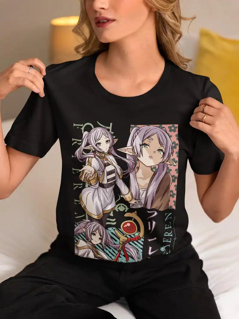 Epic Mage Adventure Unisex T-Shirt, Verzauberte Manga-Grafik, trendige Anime-Bekleidung