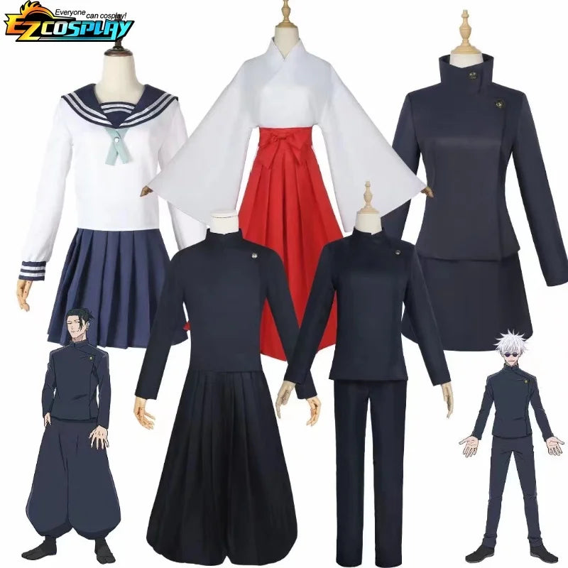 Costume de Cosplay Jujutsu Kaisen Gojo Satoru Geto Suguru, Leiri Shoko Utahime Iori Yu Haibara, uniforme scolaire pour femmes et hommes