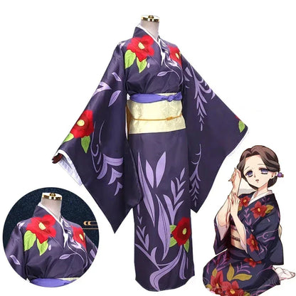 Costume de Cosplay Anime Demon Kimetsu No Yaiba Tamayo Uniforme Kimono Cosplay Costumes Halloween Carnaval Fête Vêtements